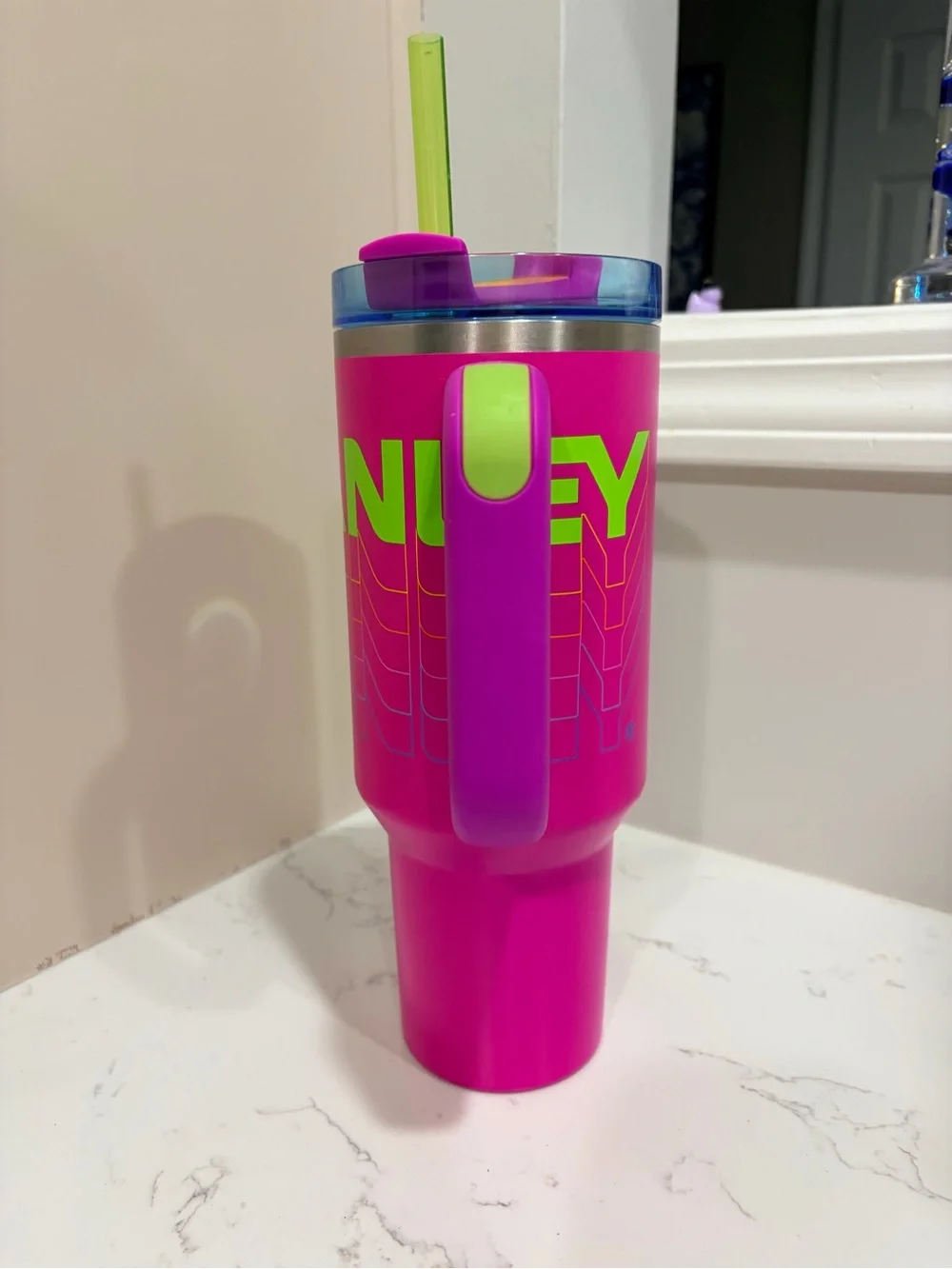 Neon Pink Stanley Tumbler